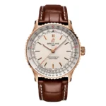 Replica Breitling Navitimer Automatic 41mm Mens Silver 18k Rose Gold R17329F41G1P1 - Image 3