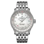 Replica Breitling Navitimer Automatic 35mm Ladies Mother Of Pearl A17395721G1A1 - Image 6