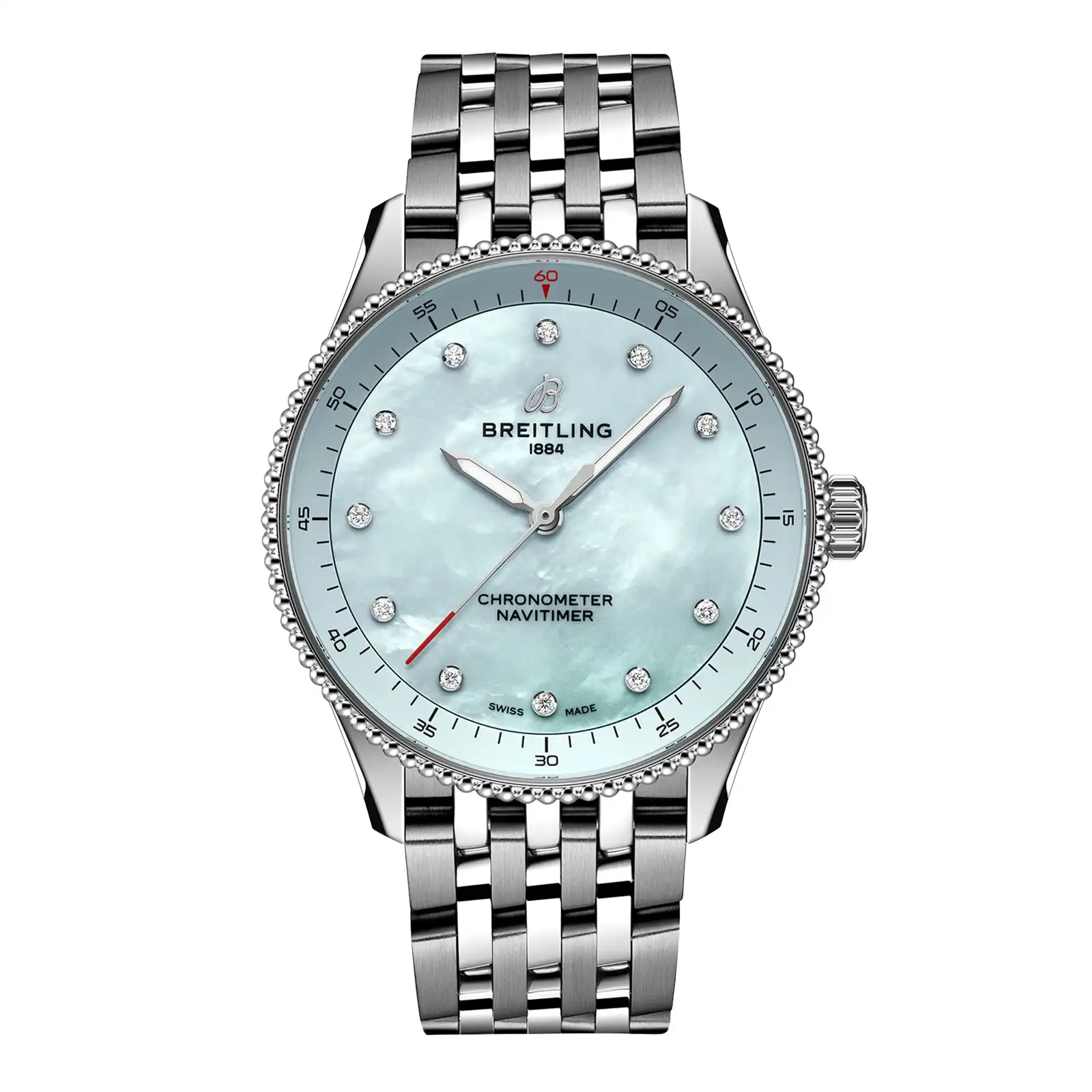 mcw1pt1yxas.webp Replica Breitling Navitimer 32mm Ladies Blue Mother Of Pearl A77320171C1A1 - Image 1