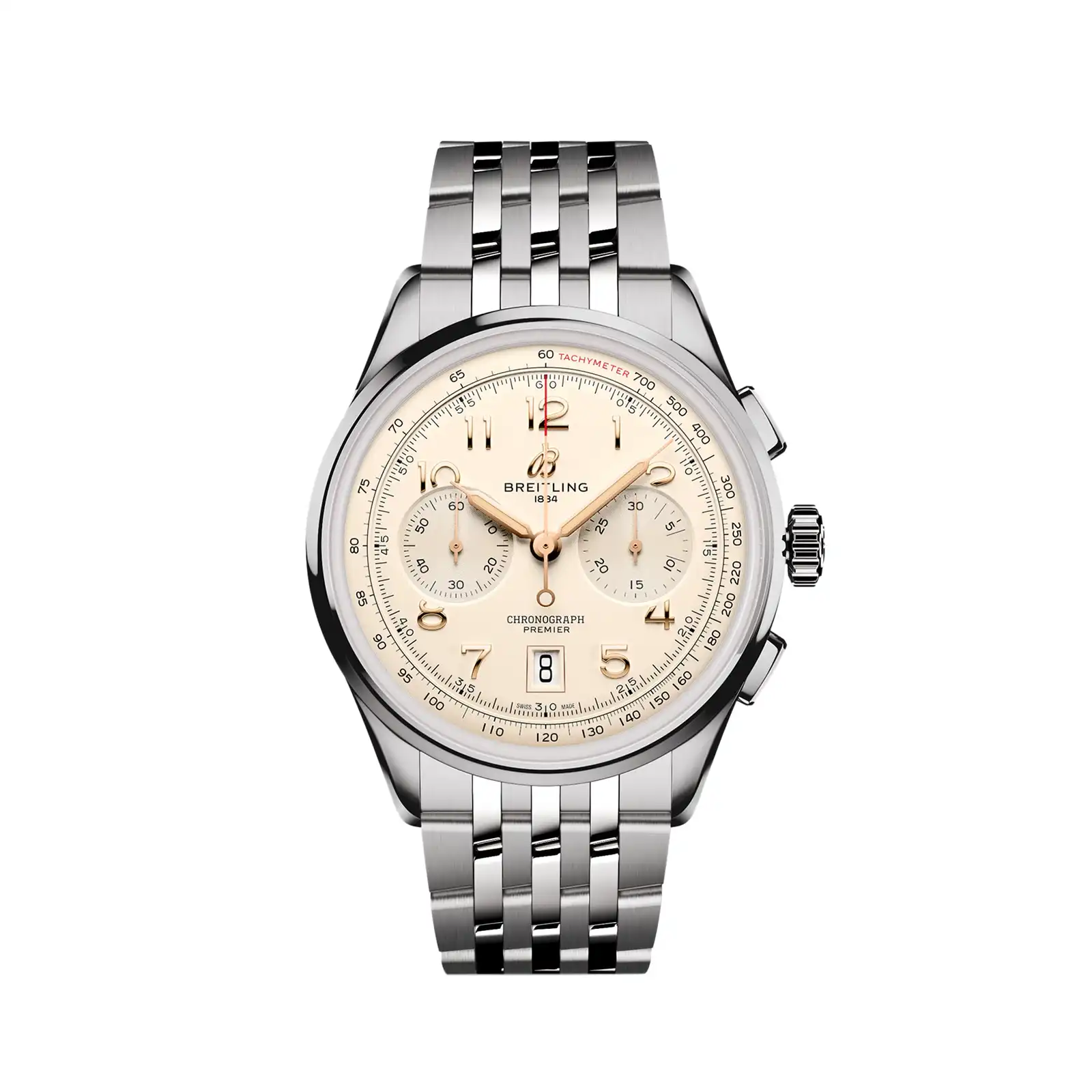 gc2qeylnwud.webp Replica Breitling Premier B01 Chronograph 42mm Mens Cream Stainless Steel AB0145211G1A1 - Image 1