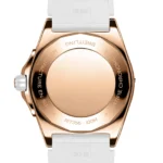 Replica Breitling Super Chronomat Automatic 38 Origins White 18ct Rose Gold Rubber Strap R17356531G1S1 - Image 2