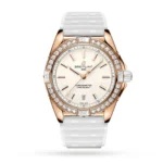 Replica Breitling Super Chronomat Automatic 38 Origins White 18ct Rose Gold Rubber Strap R17356531G1S1 - Image 3