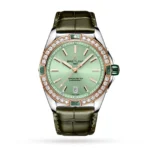 Replica Breitling Super Chronomat Automatic 38 Green Stainless Steel & 18ct Rose Gold Leather Strap U17356531L1P1