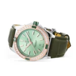 Replica Breitling Super Chronomat Automatic 38 Green Stainless Steel & 18ct Rose Gold Leather Strap U17356531L1P1 - Image 3