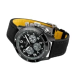 Replica Breitling Super AVI B04 Chronograph GMT Mosquito Night Fighter 46mm Mens Black SB04451A1B1X1 - Image 3