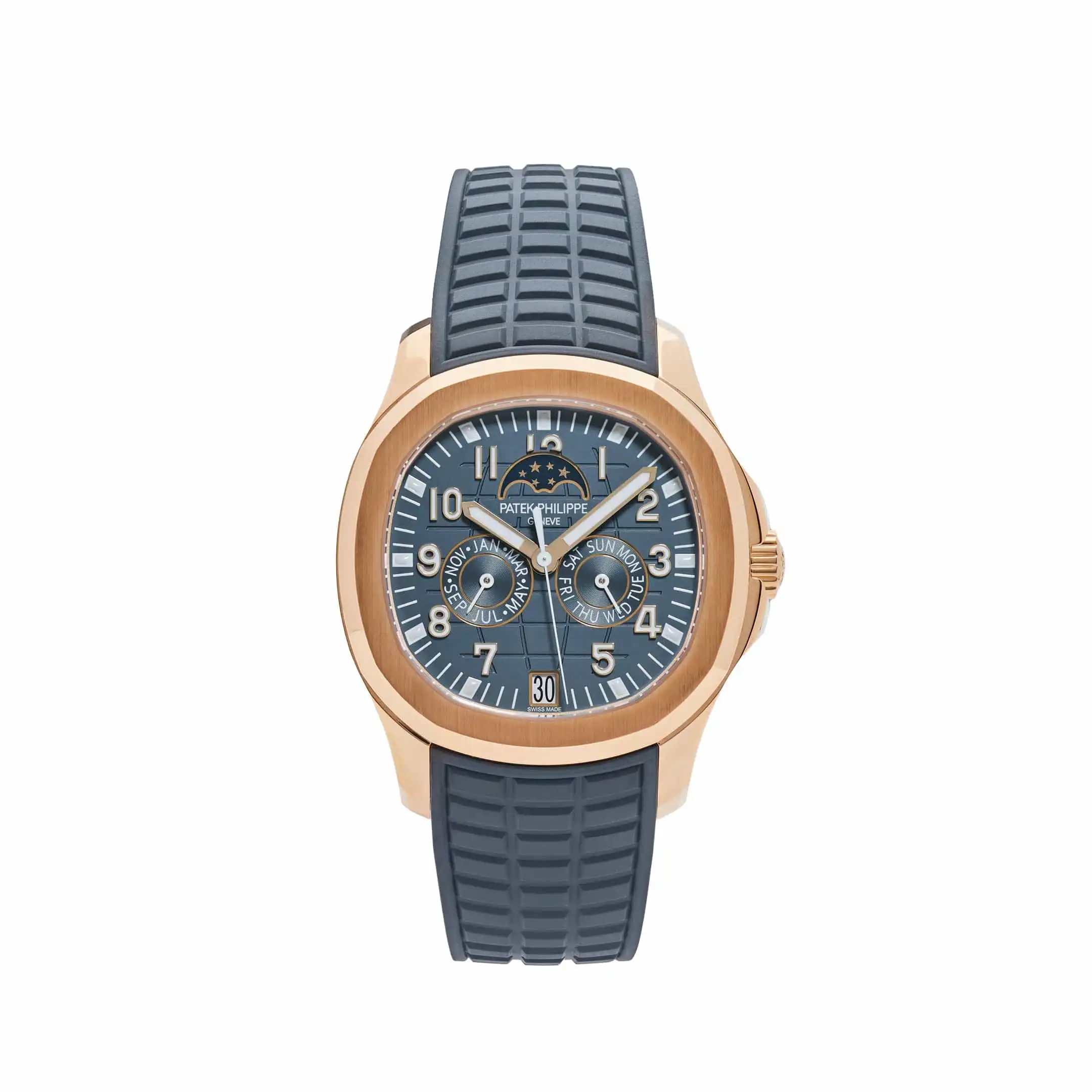q2iiklcrgnm.webp Replica Patek Philippe Aquanaut Luce 5261R-001 Annual Calendar Rose Gold Blue-Gray Dial - Image 1