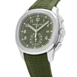 Replica Patek Philippe Aquanaut 5968G-010 Chronograph White Gold Khaki Green D - Image 3