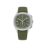 Replica Patek Philippe Aquanaut 5968G-010 Chronograph White Gold Khaki Green Dial