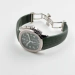 Replica Patek Philippe Aquanaut 5968G-010 Chronograph White Gold Khaki Green Dial - Image 4