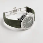 Replica Patek Philippe Aquanaut 5968G-010 Chronograph White Gold Khaki Green - Image 5