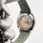 Replica Patek Philippe Aquanaut 5968G-010 Chronograph White Gold Khaki Green - Image 9