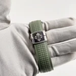 Replica Patek Philippe Aquanaut 5968G-010 Chronograph White Gold Khaki Green - Image 10
