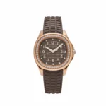 Replica Patek Philippe Aquanaut 5268/200R-010 Rose Gold Taupe Brown Dial Diamond Bezel