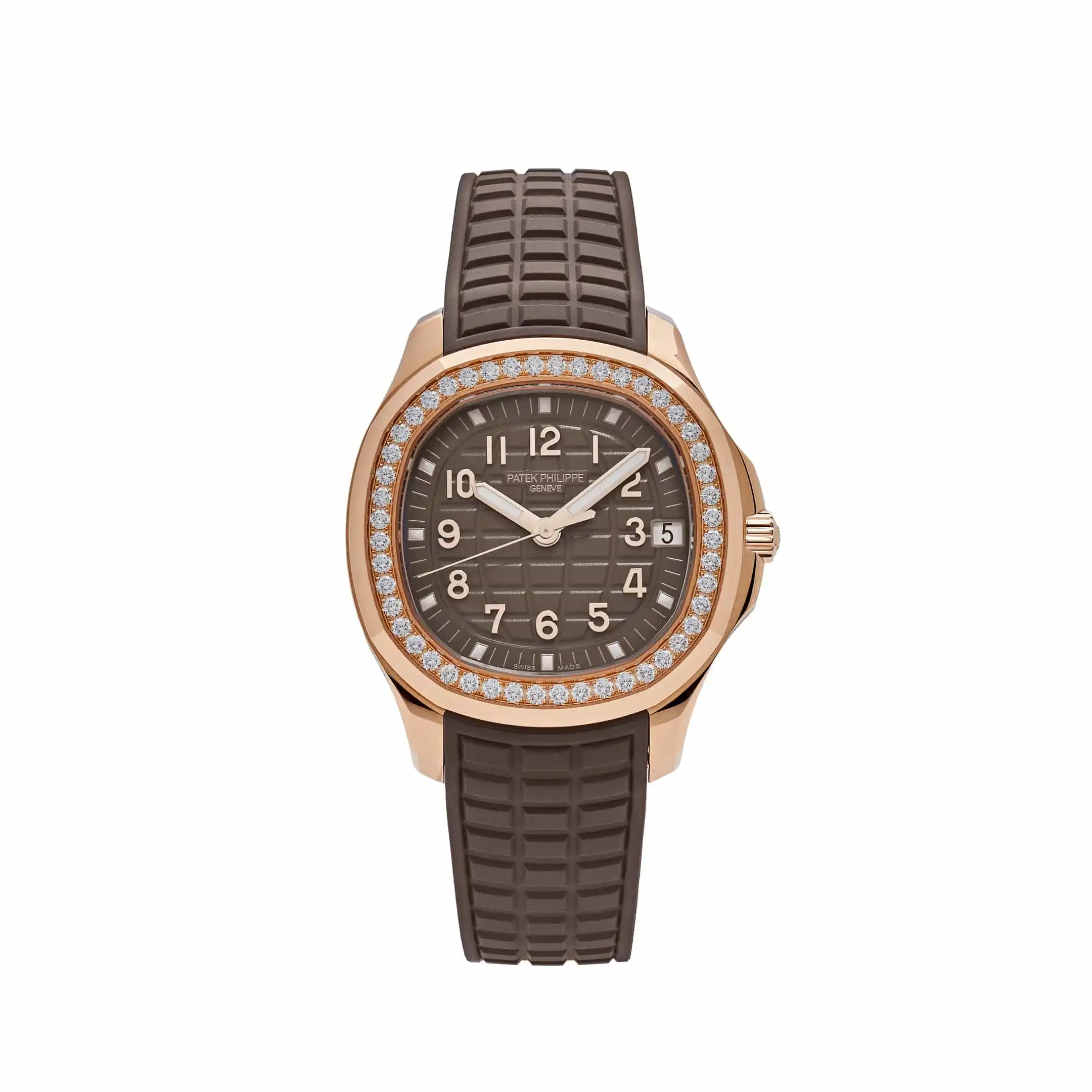 uagxp5lyxyu.webp Replica Patek Philippe Aquanaut 5268/200R-010 Rose Gold Taupe Brown Dial Diamond Bezel - Image 1