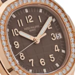 Replica Patek Philippe Aquanaut 5268/200R-010 Rose Gold Taupe Brown Dial Diamond Bezel - Image 4