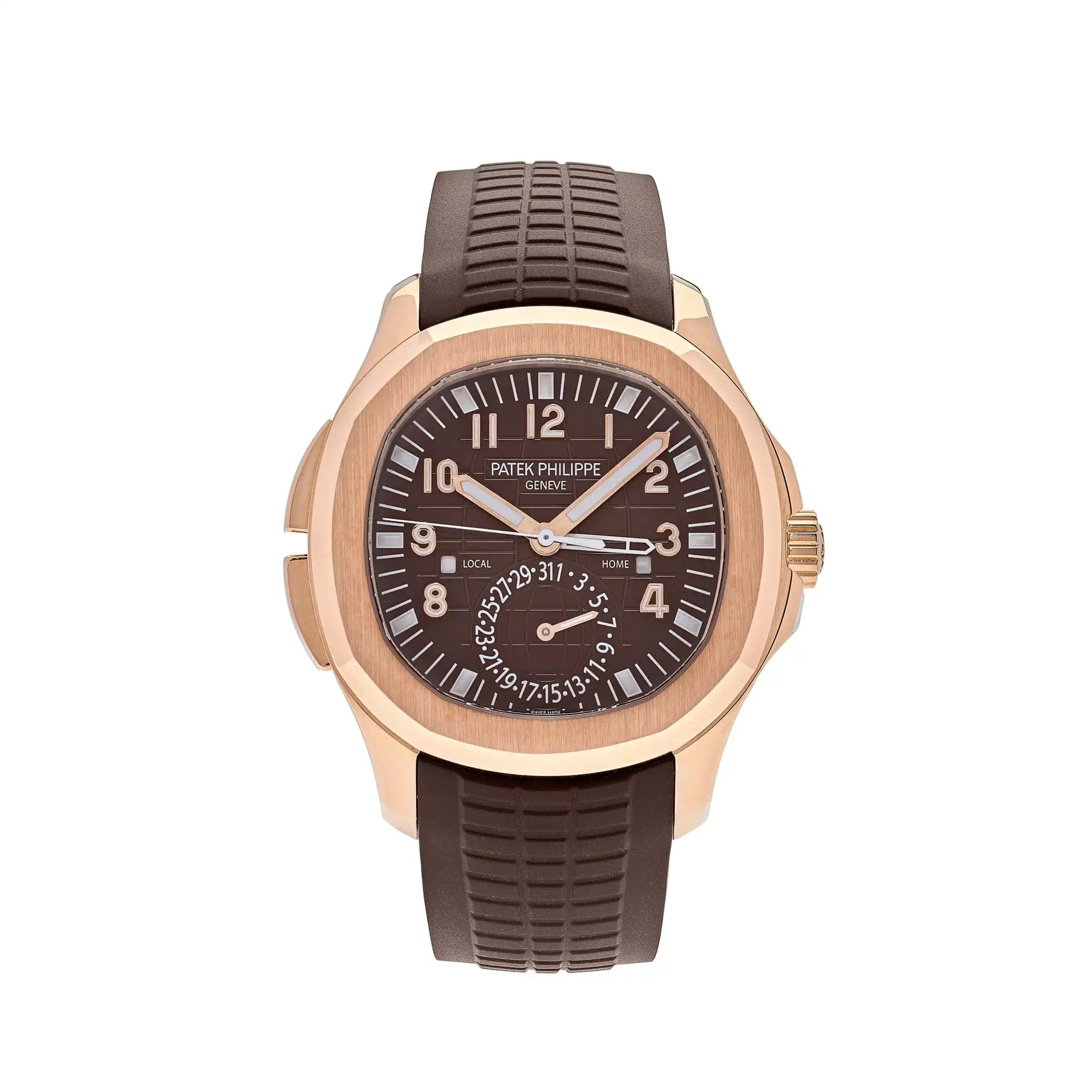 ai2ldw4gfyr.webp Replica Patek Philippe Aquanaut 5164R-001 'Travel Time' Brown Dial Rose Gold - Image 1