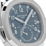 Replica Patek Philippe Aquanaut 5164G-001 'Travel Time' White Gold Blue-Gray Dial - Image 6