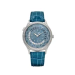 Replica Patek Philippe Complications 7130G-016 Ladies World Time l White Gold Gray-Blue Dial Diamond Bezel