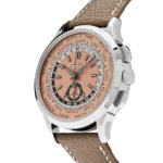 Replica Patek Philippe Complications 5935A-001 World Time Chronograph Steel Opaline Carbon Motif Dial - Image 3