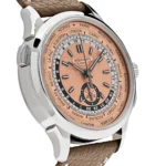 Replica Patek Philippe Complications 5935A-001 World Time Chronograph Steel Opaline Carbon Motif Dial - Image 4