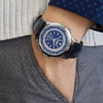 Replica Patek Philippe Complications 5930G-010 World Time Flyback Chronograph White Gold Blue Dial - Image 2