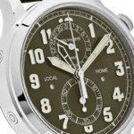 Replica Patek Philippe Complications 5924G-010 Calatrava Travel Time Green Dial 'Pilot' Chronograph - Image 5