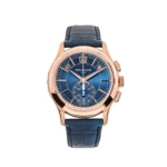 Replica Patek Philippe Complications 5905R-010 Annual Calendar Flyback Chronograph Rose Gold Blue Dial