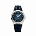 Replica Patek Philippe Complications 5396G-017 Annual Calendar Moon Phases White Gold Blue Dial