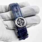 Replica Patek Philippe Complications 5396G-017 Annual Calendar Moon Phases White Gold Blue Dial - Image 10