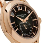 Replica Patek Philippe Complications 5205R-011 Annual Calendar Moon Phases Rose Gold Green Dial - Image 5