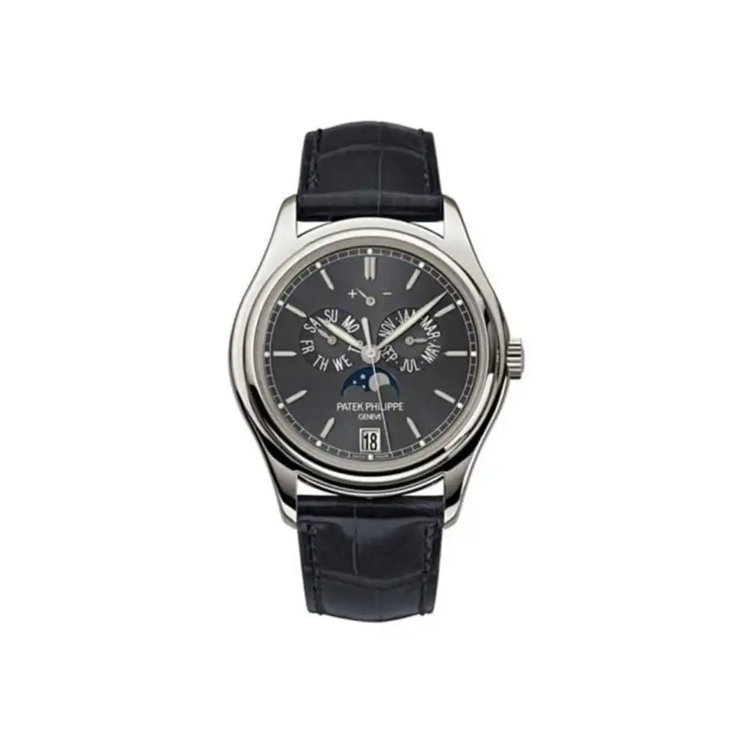 fzafsuwgi1k.webp Replica Patek Philippe Complications 5146P-001 Annual Calendar Platinum Grey Dial - Image 1