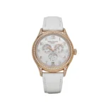 Replica Patek Philippe Complications 4948R-001 Annual Calendar Moon Phases Rose Gold Mother-of-Pearl Dial Diamond Bezel