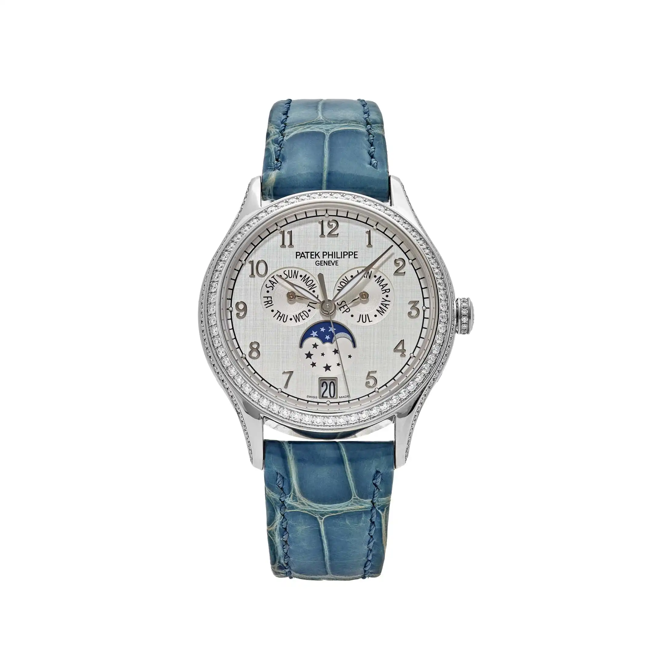 fddbkwmuice.webp Replica Patek Philippe Complications 4947G-010 Annual Calendar White Gold Silver Dial - Image 1