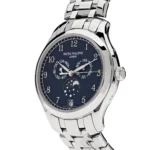 Replica Patek Philippe Complications 4947/1A-001 Annual Calendar Moon Phases Stainless Steel Blue Dial - Image 2