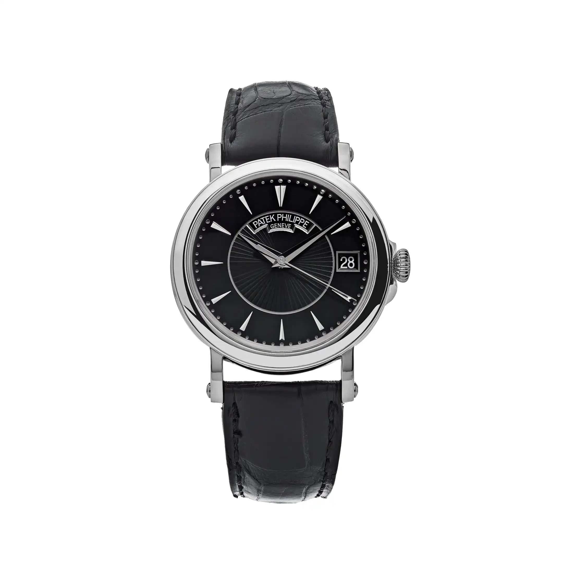 tcfvvj41wk0.webp Replica Patek Philippe Calatrava 5153G-001 Date White Gold Black Dial - Image 1