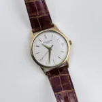 Replica Patek Philippe Calatrava 3998 Yellow Gold Cream Dial Alligator Strap (1997) - Image 4
