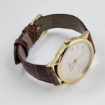 Replica Patek Philippe Calatrava 3998 Yellow Gold Cream Dial Alligator Strap (1997) - Image 5