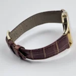 Replica Patek Philippe Calatrava 3998 Yellow Gold Cream Dial Alligator Strap (1997) - Image 9