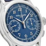 Replica Patek Philippe Grand Complications 5370P-011 Split-Seconds Chronograph Platinum Blue Dial - Image 5