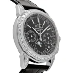 Replica Patek Philippe Grand Complications 5271P-001 Perpetual Calendar Platinum Black Dial Baguette Bezel - Image 3