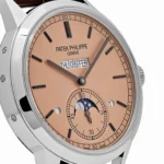 Replica Patek Philippe Grand Complications 5236P-010 In-Line Perpetual Calendar Platinum Salmon Dial - Image 5