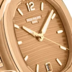 Replica Patek Philippe Nautilus 7118/1R-010 'Ladies' Date Rose Gold Champagne Golden Dial - Image 5