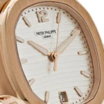 Replica Patek Philippe Nautilus 7118/1R-001 'Ladies' Automatic Rose Gold Silvery Opaline Dial - Image 3