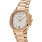 Replica Patek Philippe Nautilus 7118/1R-001 'Ladies' Automatic Rose Gold Silvery Opaline Dial - Image 4