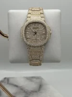 Replica Patek Philippe Nautilus 7118/1450R-001 Rose Gold Diamond Set - Image 3