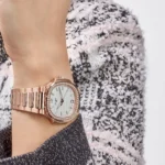 Replica Patek Philippe Nautilus 7118/1200R-001 Ladies Automatic Rose Gold Silver Dial Diamond Bezel - Image 2