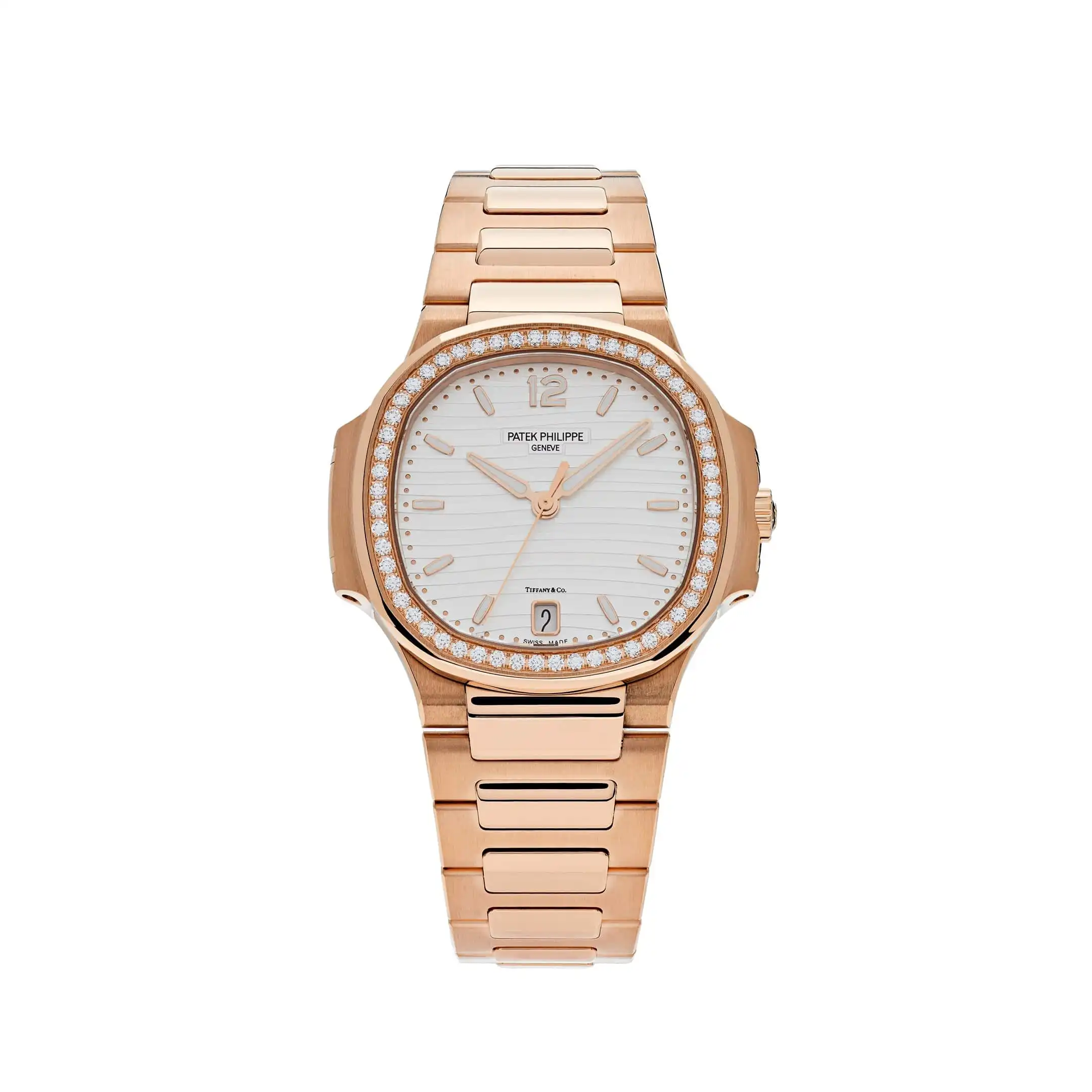 3qxlgzqbrxw.webp Replica Patek Philippe Nautilus 7118/1200R-001 'Ladies Automatic Tiffany u0026 Co.' Rose Gold Diamond Bezel - Image 1