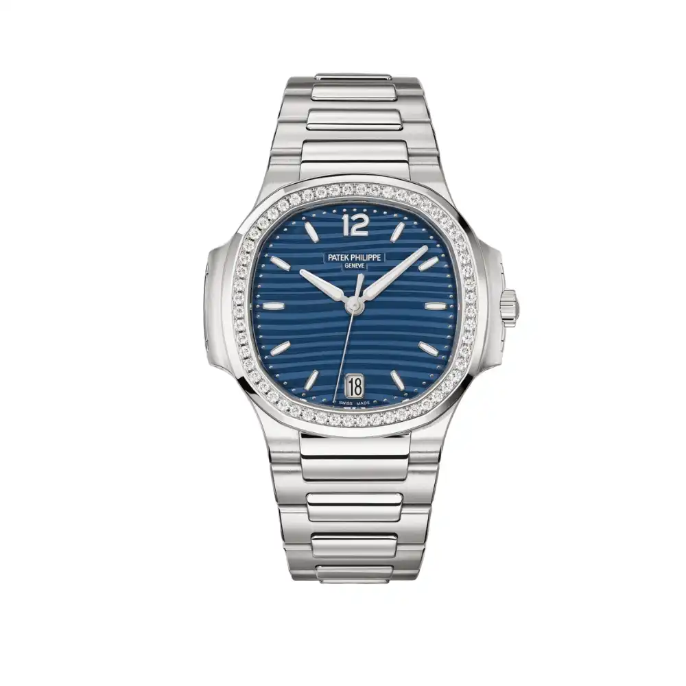 qo3i3vc2j0o.webp Replica Patek Philippe Nautilus 7118/1200A-001 'Ladies' Blue Dial Diamond Bezel - Image 1