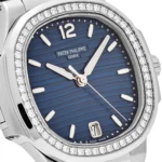 Replica Patek Philippe Nautilus 7118/1200A-001 'Ladies' Blue Dial Diamond Bezel - Image 4