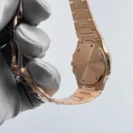Replica Patek Philippe Nautilus 7011/1R-001 'Ladies' Rose Gold Silver Dial - Image 10